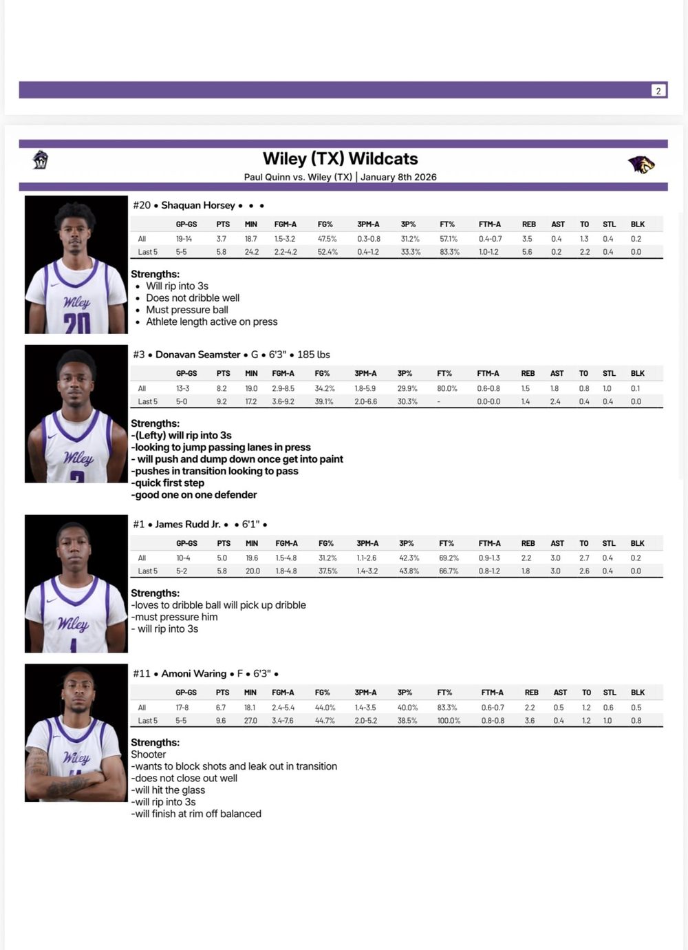 Scouting report example, page 3